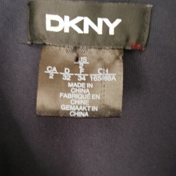 DKNY Dress Long Sleeve Shift Floral Vneck Knee Length Sz 2 - Picture 5 of 7